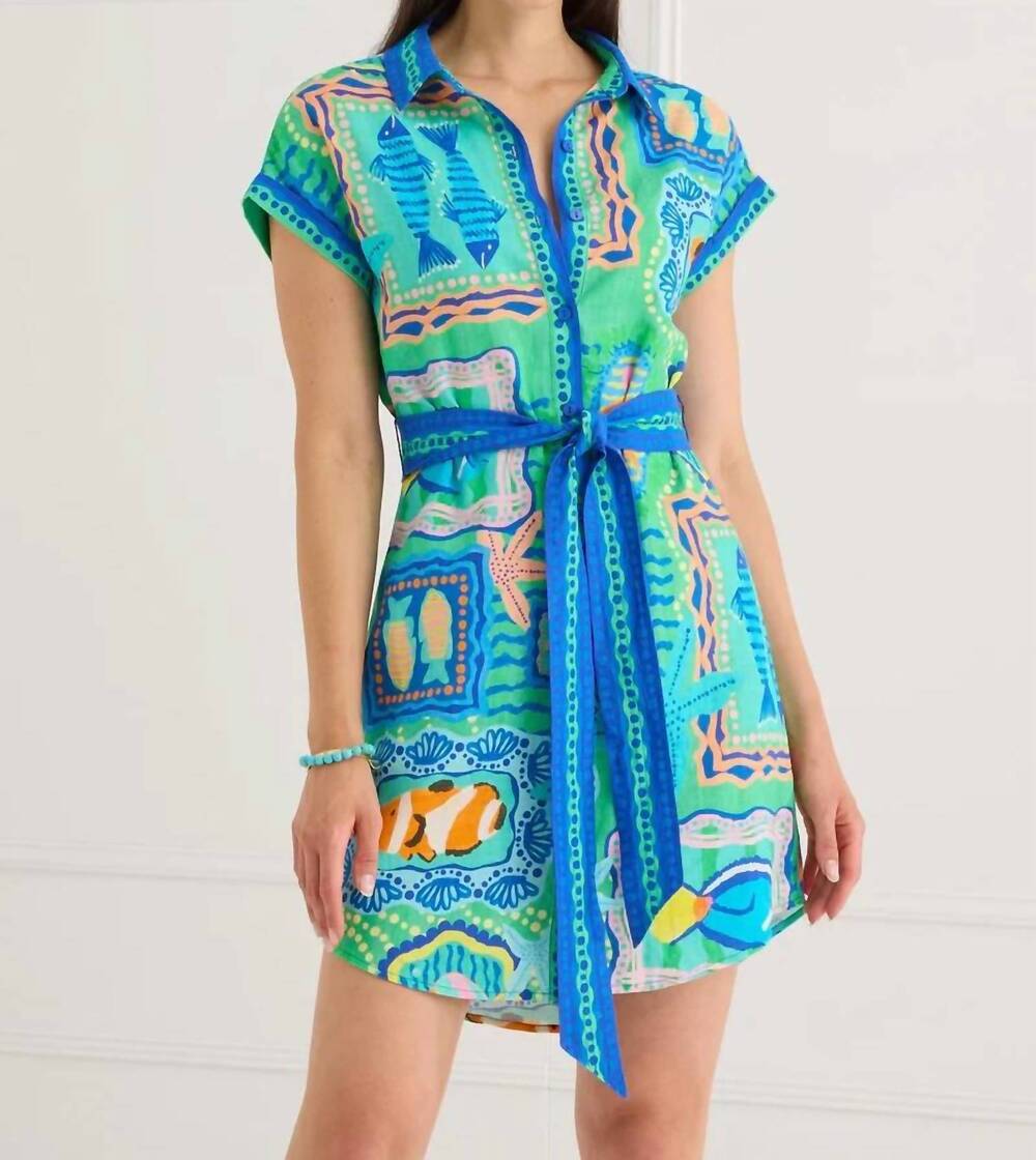 NEW ALIVIA whitney mini dress in fish tales